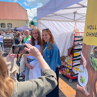 Selfie mit Influencerin