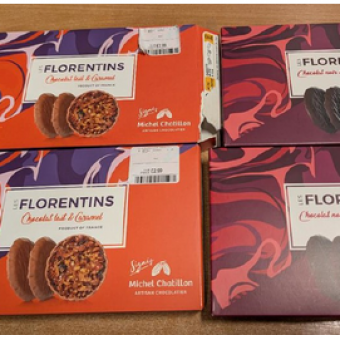 LES FLORENTINS Chocolate Biscuits, 100 Gramm Bild Produktrückruf