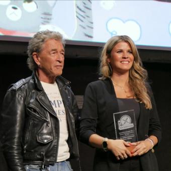 Übergabe des Leuchtturm Pokals an Hendrikje Balsmeyer und Peter Maffay