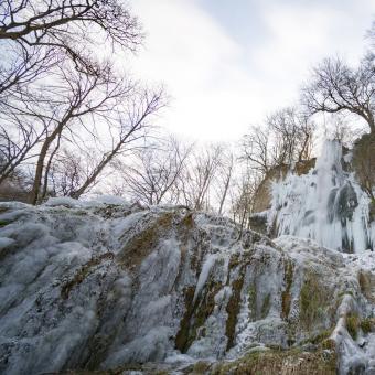Bad Uracher Wasserfall im WInter