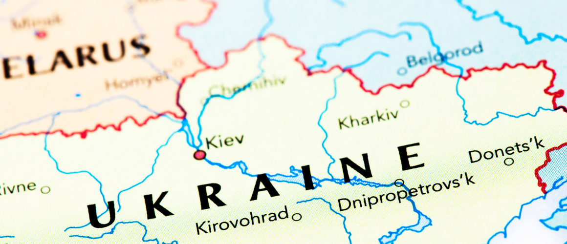 Ukraine auf der Landkarte